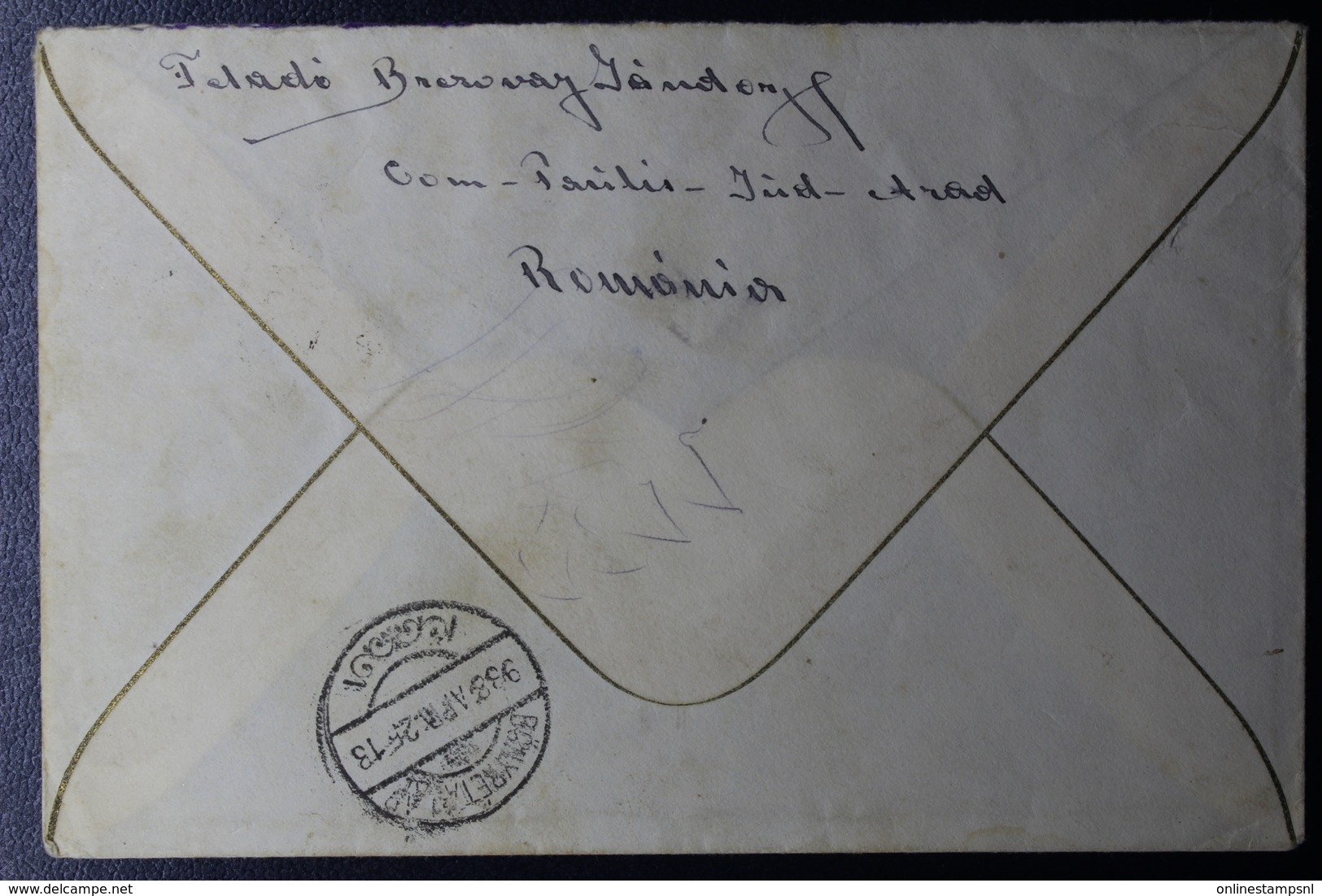 Romania Railway TPO  Cover 7.50 Little Entente Teius-Arad / 269 TPO To Györ Hungary 1938  Mi 536 - Lettres & Documents