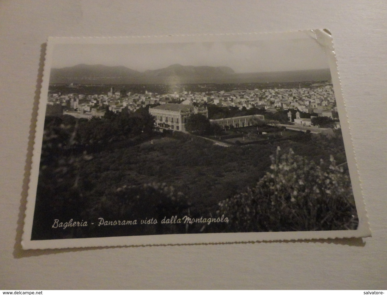 CARTOLINA BAGHERIA-PANORAMA VISTO DALLA MONTAGNOLA-VIAGGIATA - 1965 - Bagheria