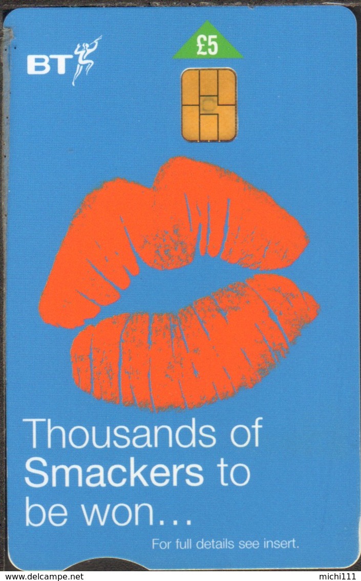 Phonecard Thousand Of Smackers To Be Won, 2002  £5 - Autres & Non Classés