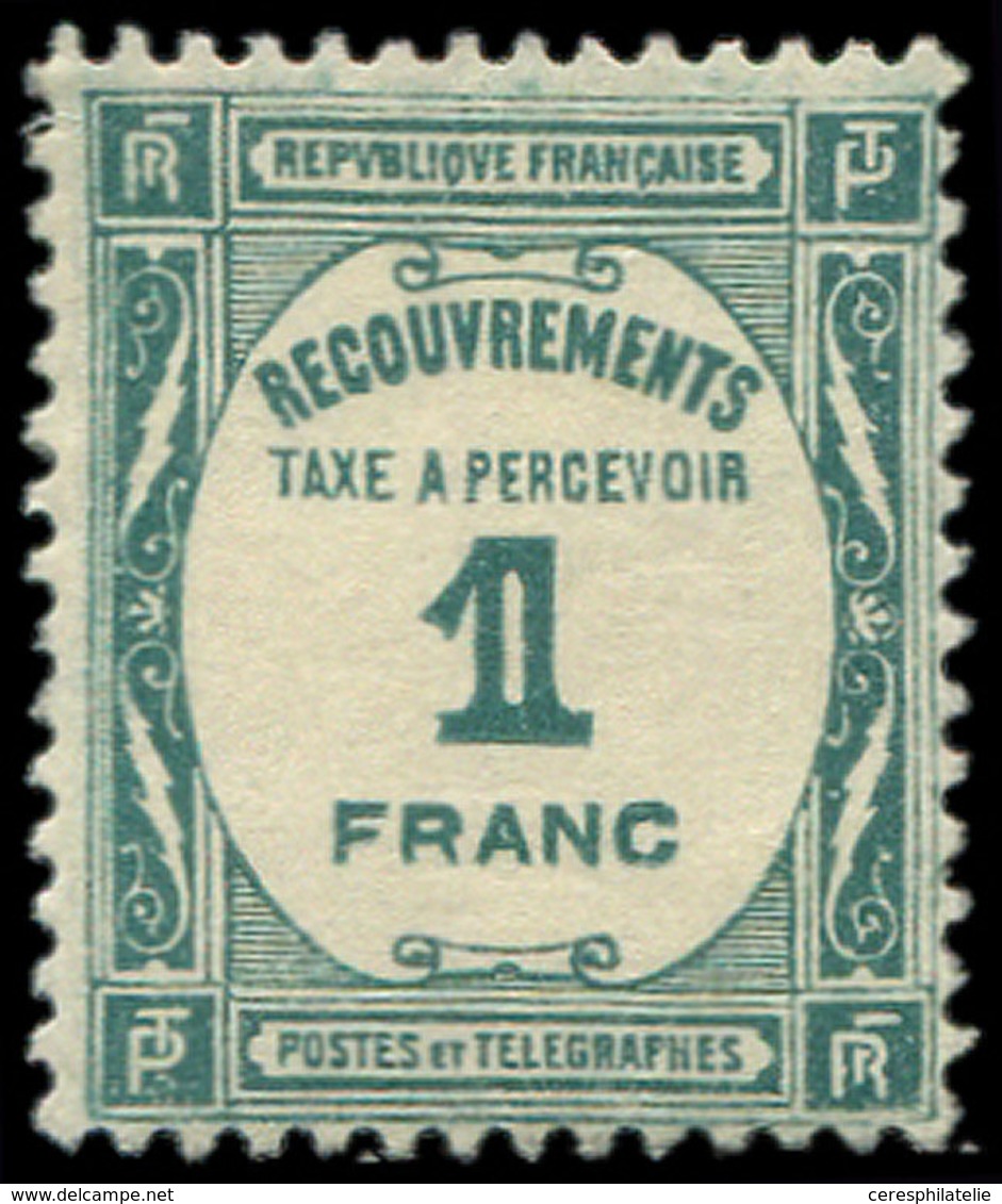 ** TAXE - 60   1f. Bleu-vert, TB - 1859-1959 Gebraucht