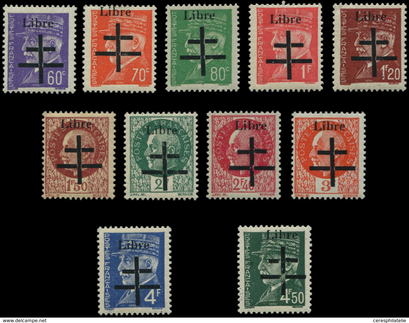 ** TIMBRES DE LIBERATION - AIGURANDE 1/11 : La Série, TB - Liberation