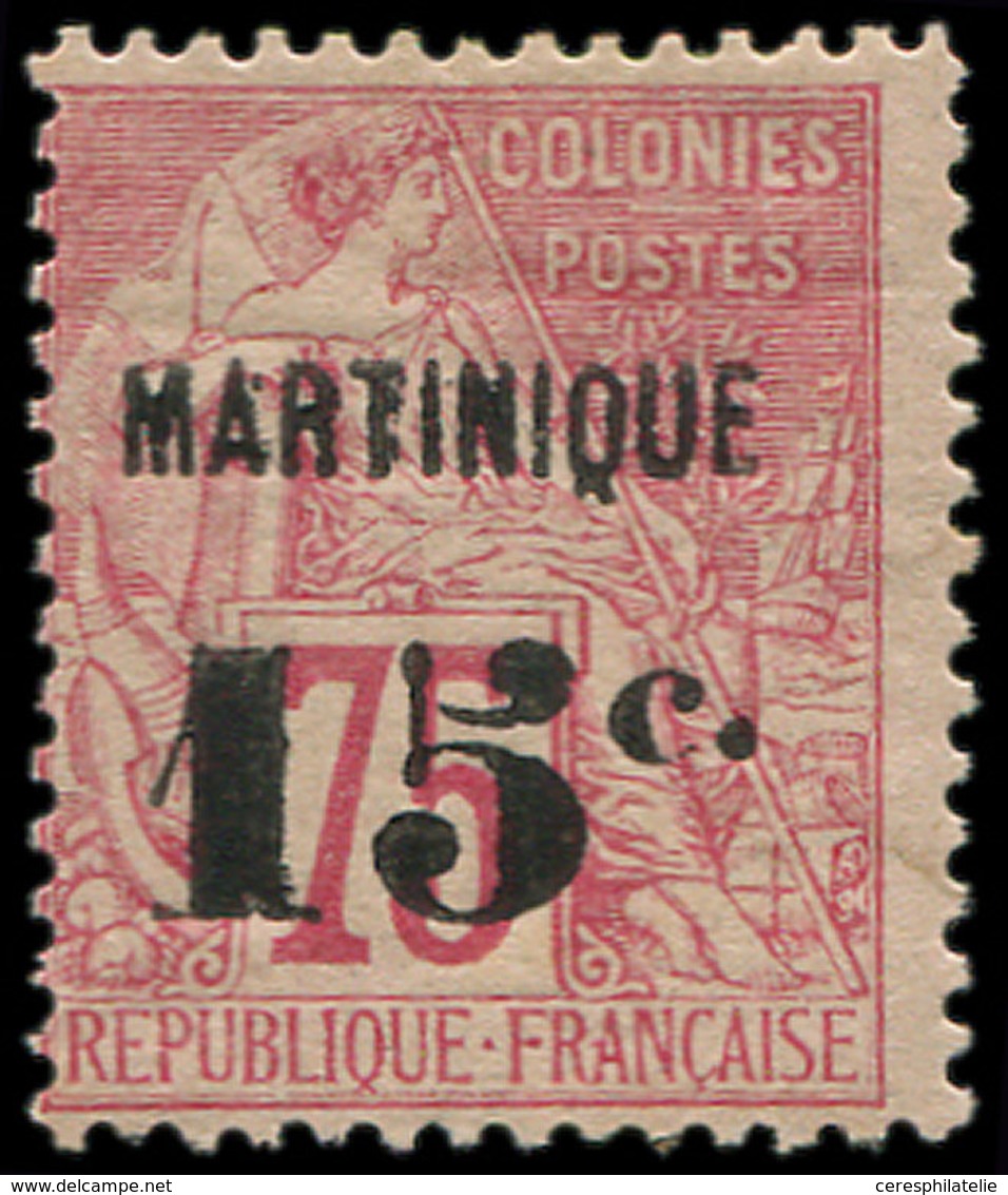 * MARTINIQUE 18 : 15c. Sur 75c. Rose, TB - Other & Unclassified