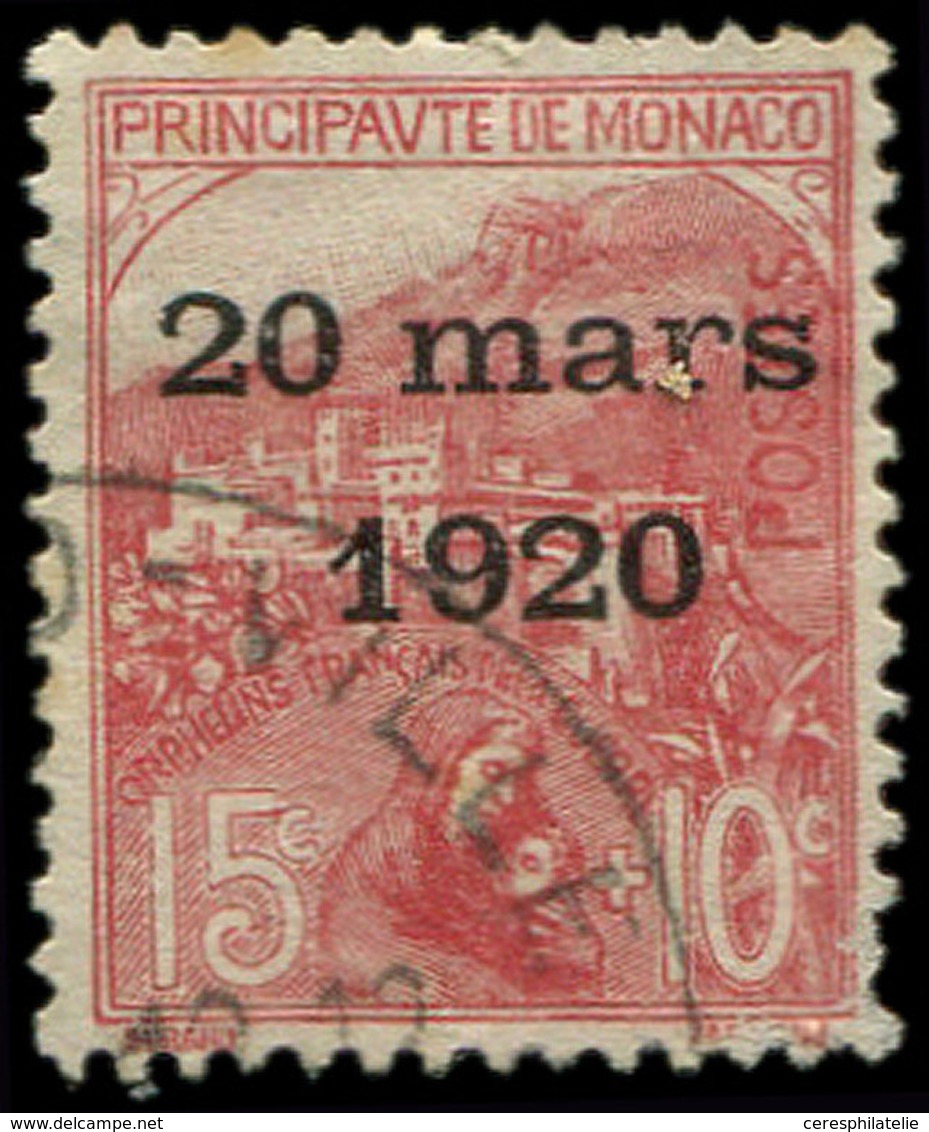 MONACO 39 : 15c. + 10c., Obl., TB - Unused Stamps