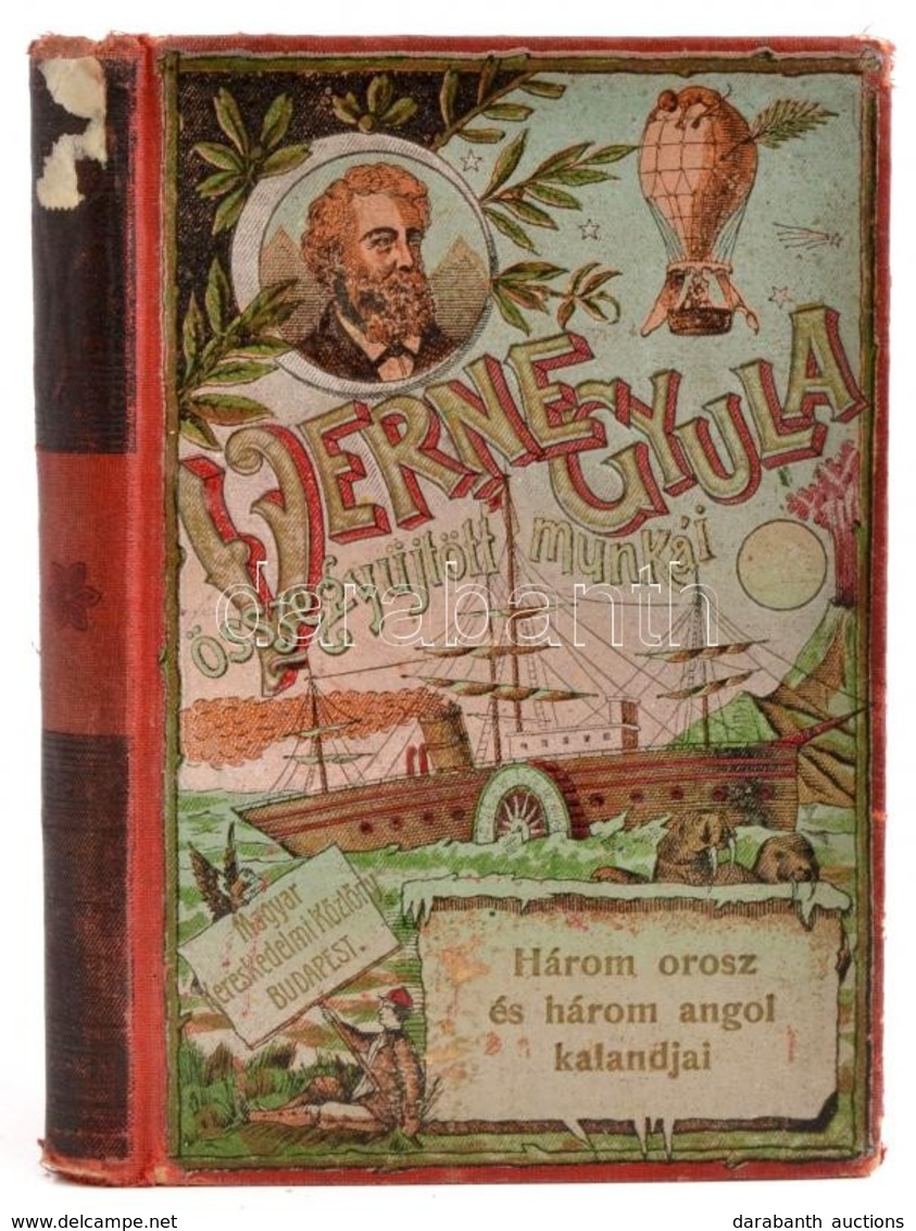 Verne Gyula: Három Orosz és Három Angol Kalandjai Dél-Afrikában. Bp., é.n. Eisler G. Festett Egészvászon Kötésben, Laza, - Non Classés