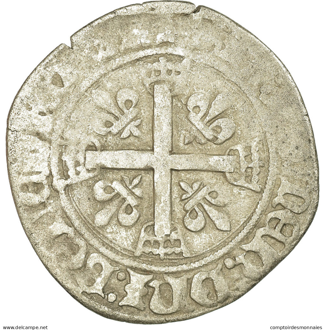 Monnaie, France, Charles VIII, Karolus Or Dizain, Rouen, TB, Billon - 1483-1498 Carlo VIII