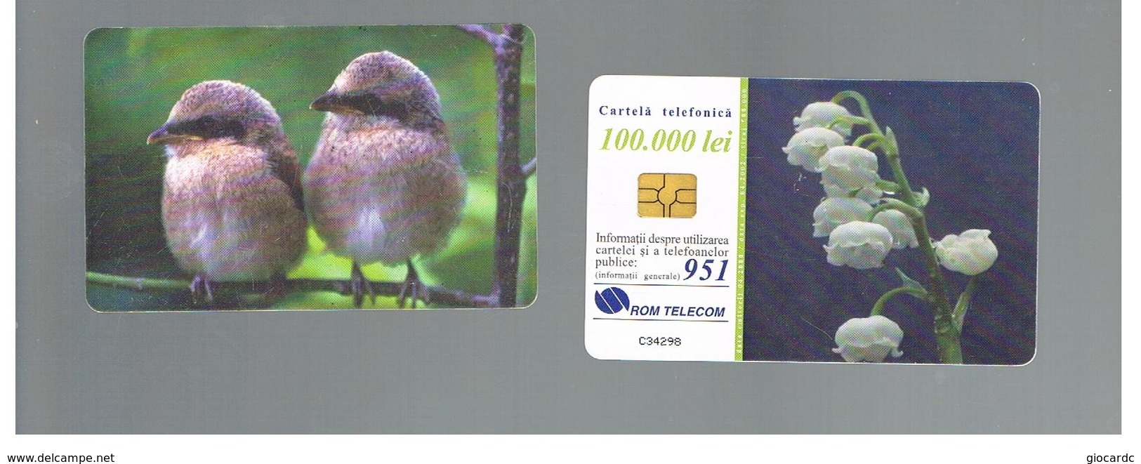 ROMANIA (ROMANIA) - 2000  FLOWERS, BIRDS - USED  -  RIF. 10754 - Pájaros Cantores (Passeri)