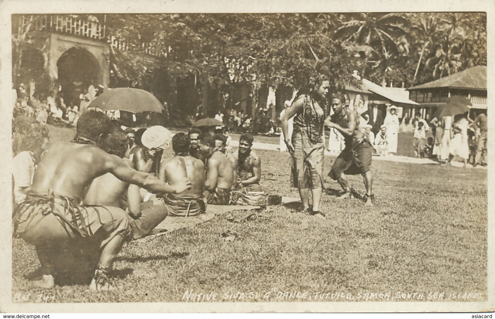Real Photo Native Sivi Siva Dance Samoa Tutuila  Nude Athletic Men - Samoa