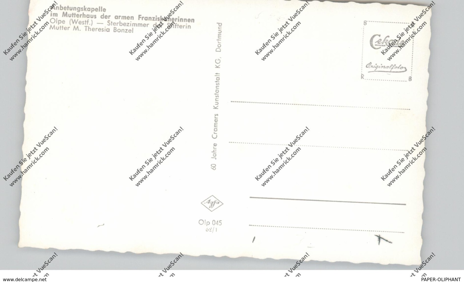 5960 OLPE, Anbetungskapelle Im Mutterhaus Der Franziskanerinnen, 1962 - Olpe