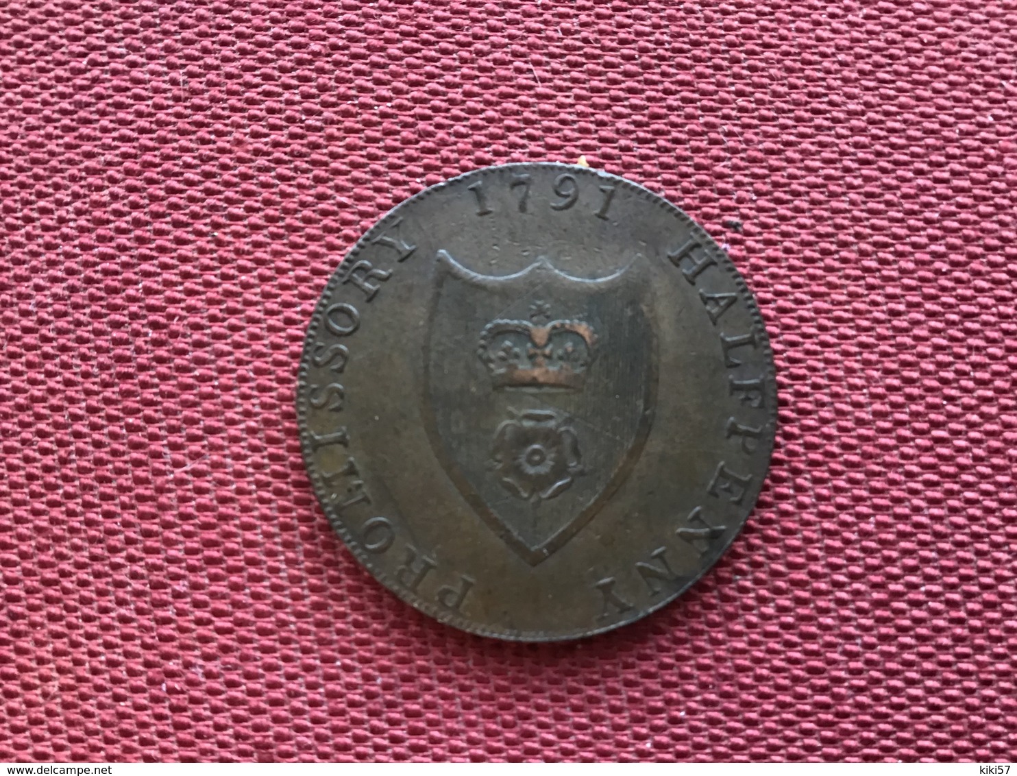 SOUTHAMPTON Monnaie Half Penny 1791 Superbe état RARE - Autres & Non Classés