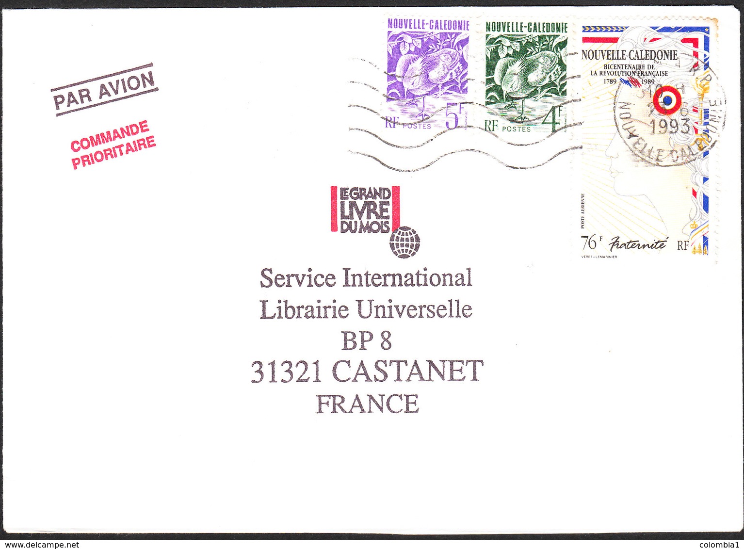 NOUVELLE CALEDONIE Lettre De NOUMEA Du 23/6/1993 YT 605/606 - Cartas & Documentos