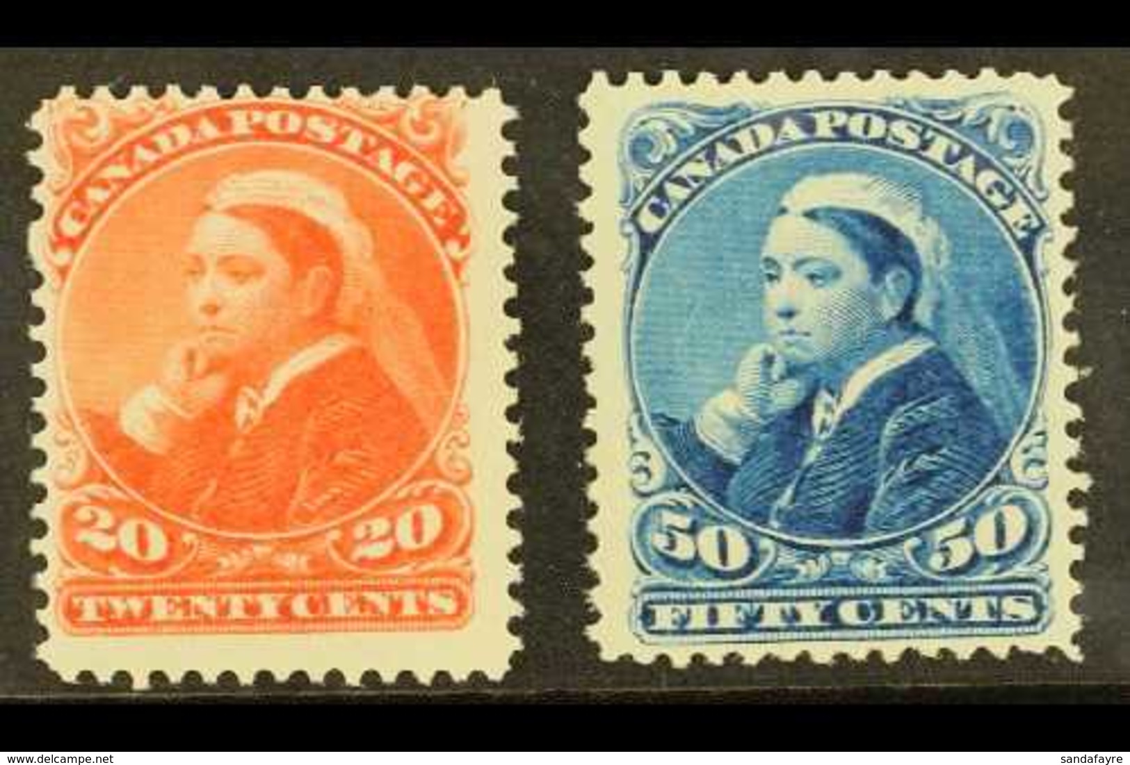 1893 20c Vermilion & 50c Blue Widow's Weeds Set, SG 115/16, Mint, Fresh And Attractive, Cat £525 (2 Stamps) For More Ima - Altri & Non Classificati