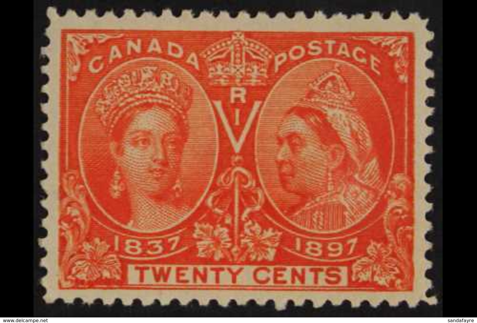 1897 20c Vermilion "Jubilee", SG 133, Very Fine Mint. For More Images, Please Visit Http://www.sandafayre.com/itemdetail - Altri & Non Classificati