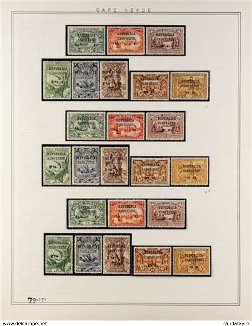 CAPE VERDE 1913-1967 NEVER HINGED MINT COLLECTION In Hingeless Mounts On Leaves, All Different, Includes 1913 Vasco Opts - Altri & Non Classificati