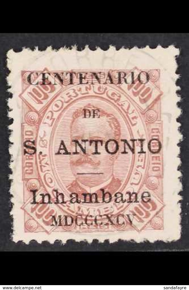 INHAMBANE 1895 100r Brown On Yellow King Carlos Perf 11½ With St Anthony Overprint (SG 14, Afinsa 13), Fine Cds Used. Fo - Altri & Non Classificati