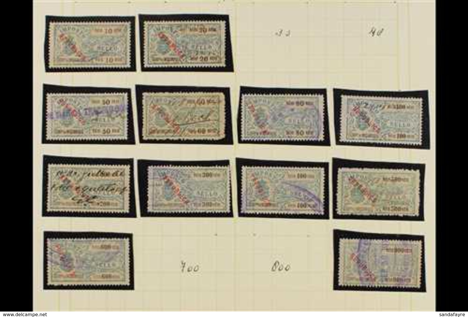 MOZAMBIQUE REVENUE STAMPS 1878 To 1960's Mint And Used All Different Collection On Leaves. With Strong General Revenues  - Altri & Non Classificati