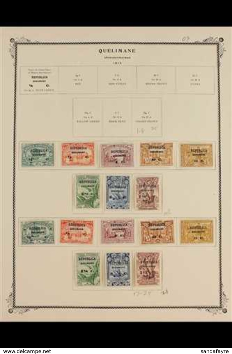 QUELIMANE 1913-14 FINE MINT COLLECTION Of Sets Including 1913 Africa & Timor Da Gama Overprinted Sets & 1914 Ceres Set.  - Altri & Non Classificati