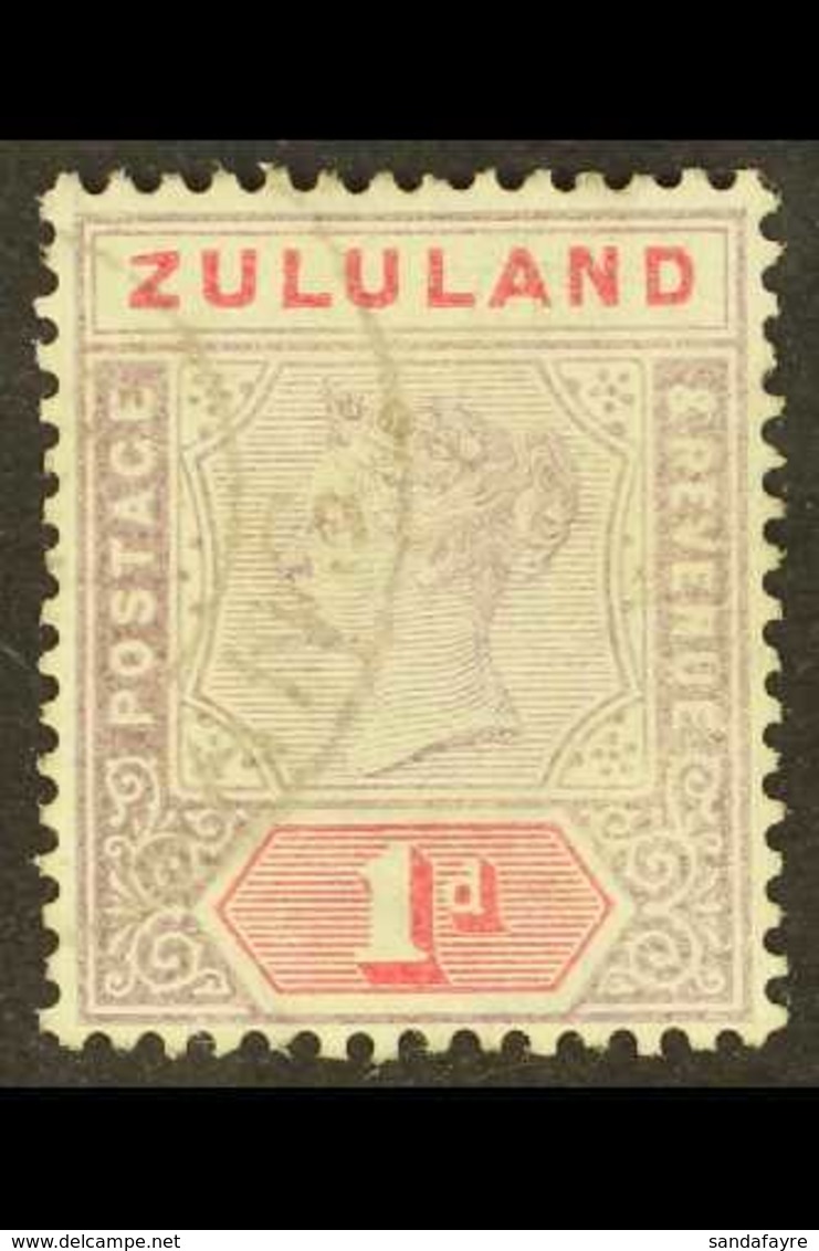 ZULULAND 1894-96 1d Dull Mauve & Carmine "Shaved Z" Variety, SG 21a, Fine Cds Used For More Images, Please Visit Http:// - Non Classés