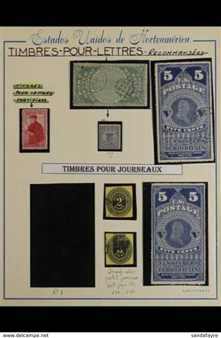 NEWSPAPER STAMPS 1865-97 Wide Range Of Different Types Incl. 1865-75 Large Stamps, Incl. Two 10c Blue-green, 25c Orange- - Altri & Non Classificati