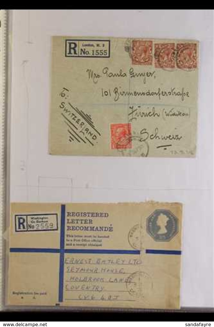 REGISTERED MAIL ACCUMULATION COVERS QV To QEII Items Of Registered Mail, Includes Commercial & Philatelic Mail, Registra - Altri & Non Classificati