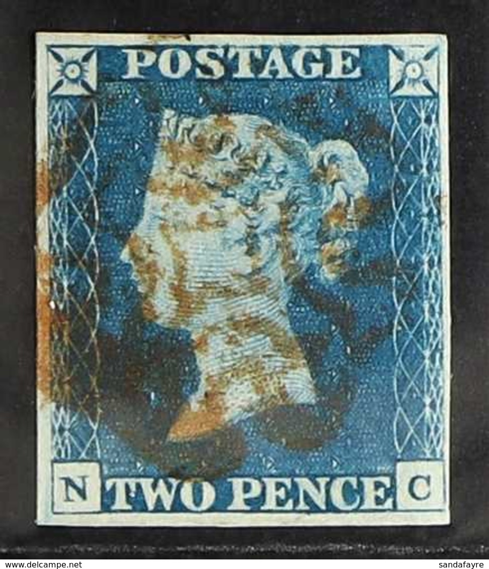 1840 2d Pale Blue, N - C, Plate 1, SG 6, Very Fine Used With Clear Margins All Round, Full Even Colour And Light Central - Altri & Non Classificati