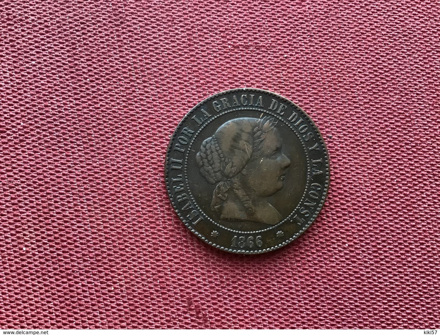 ESPAGNE Monnaie De 5 Centimes 1866 étoile à 8 Branches Superbe état - Monnaies Provinciales