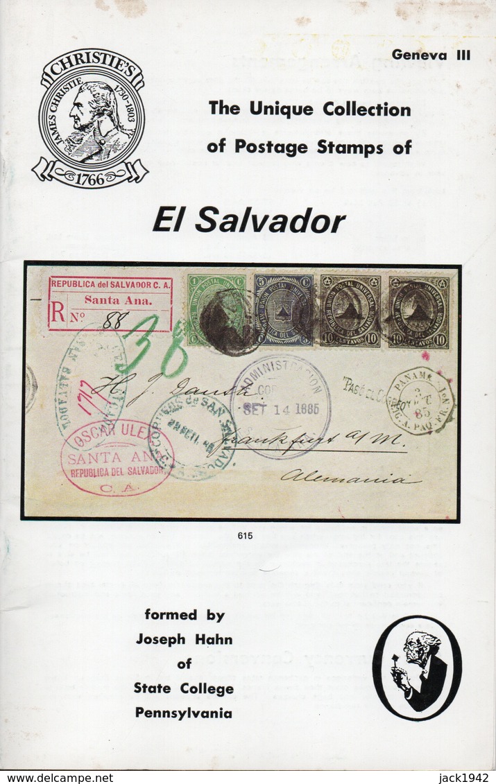 El Salvador Collection Formed By Joseph Hahn - Robson Lowe 1979, With Prices Realised - Catalogi Van Veilinghuizen