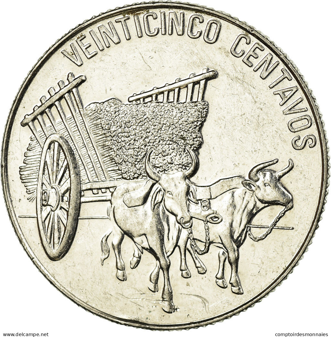 Monnaie, Dominican Republic, 25 Centavos, 1989, TTB, Nickel Clad Steel, KM:71.1 - Dominikanische Rep.
