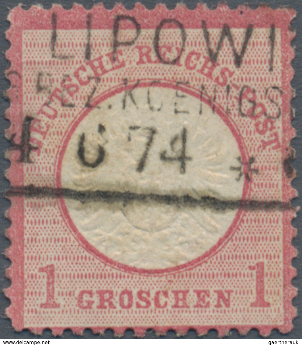 Deutsches Reich - Brustschild: 1872, Großer Schild 1 Gr. Rot Mit Bisher Unbekanntem Ra2 "LIPOWITZ Re - Ongebruikt