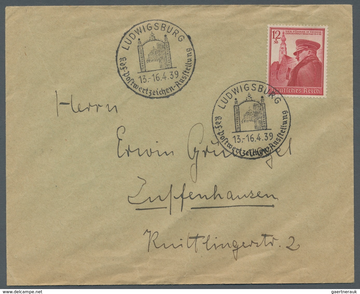 Deutsches Reich - 3. Reich: 1939, "50. Geburtstag Hitlers", Einer Der Seltensten FDC Des Teilgebiete - Brieven En Documenten