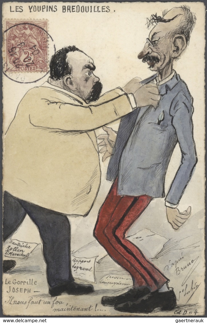 Ansichtskarten: Künstler / Artists: ST. LUFUY, Eine Sammlung Von 63 Handgemalten Karikaturen Um 1905 - Zonder Classificatie