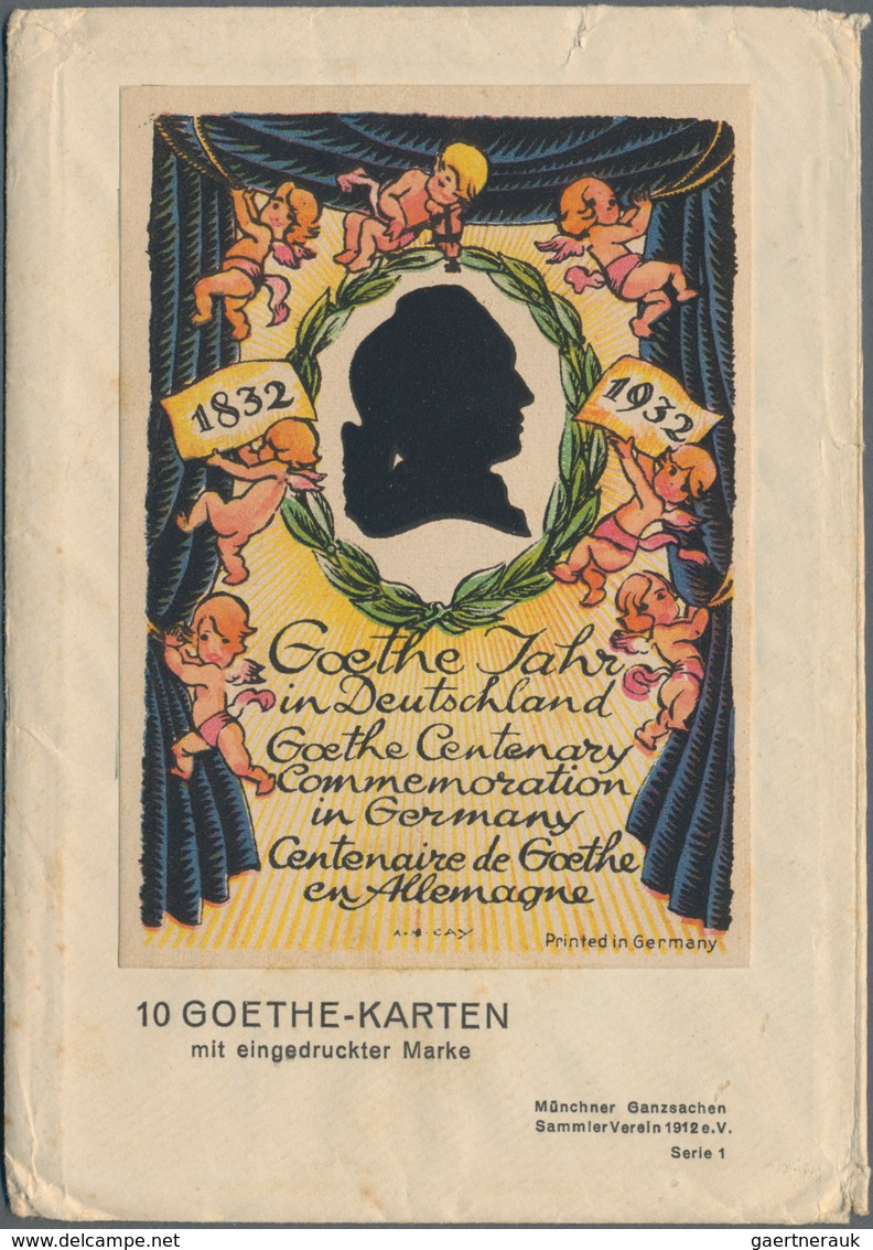 Ansichtskarten: Motive / Thematics: LITERATUR / GOETHE, Johann Wolfgang ( 1749-1832), Deutscher Dich - Andere & Zonder Classificatie