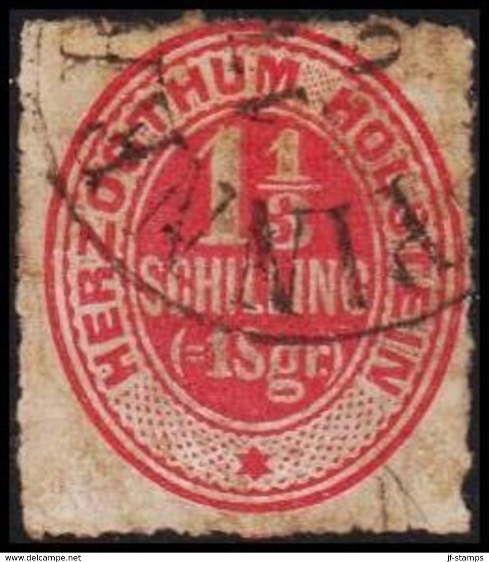 1865. SCHLESWIG-HOLSTEIN & LAUENBURG HERZOGTHUM HOLSTEIN 1 1/3 SCHILLING. = 1 Sgr.  (Michel 23) - JF320000 - Schleswig-Holstein