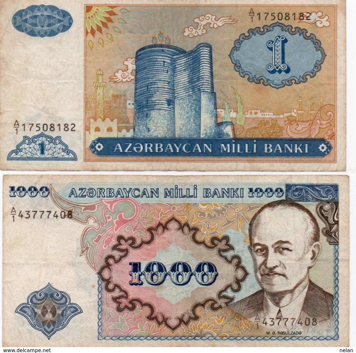 AZERBAIGIAN 1,1000 MANAT 1993  P-14,20 - Azerbeidzjan