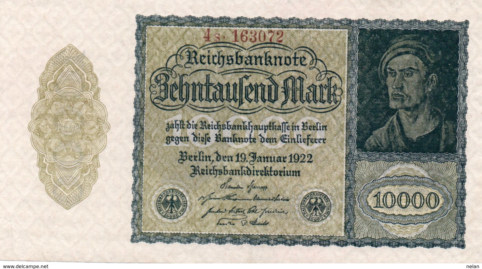 GERMANIA  10000 MARK 1922  P-72  UNC - 10.000 Mark