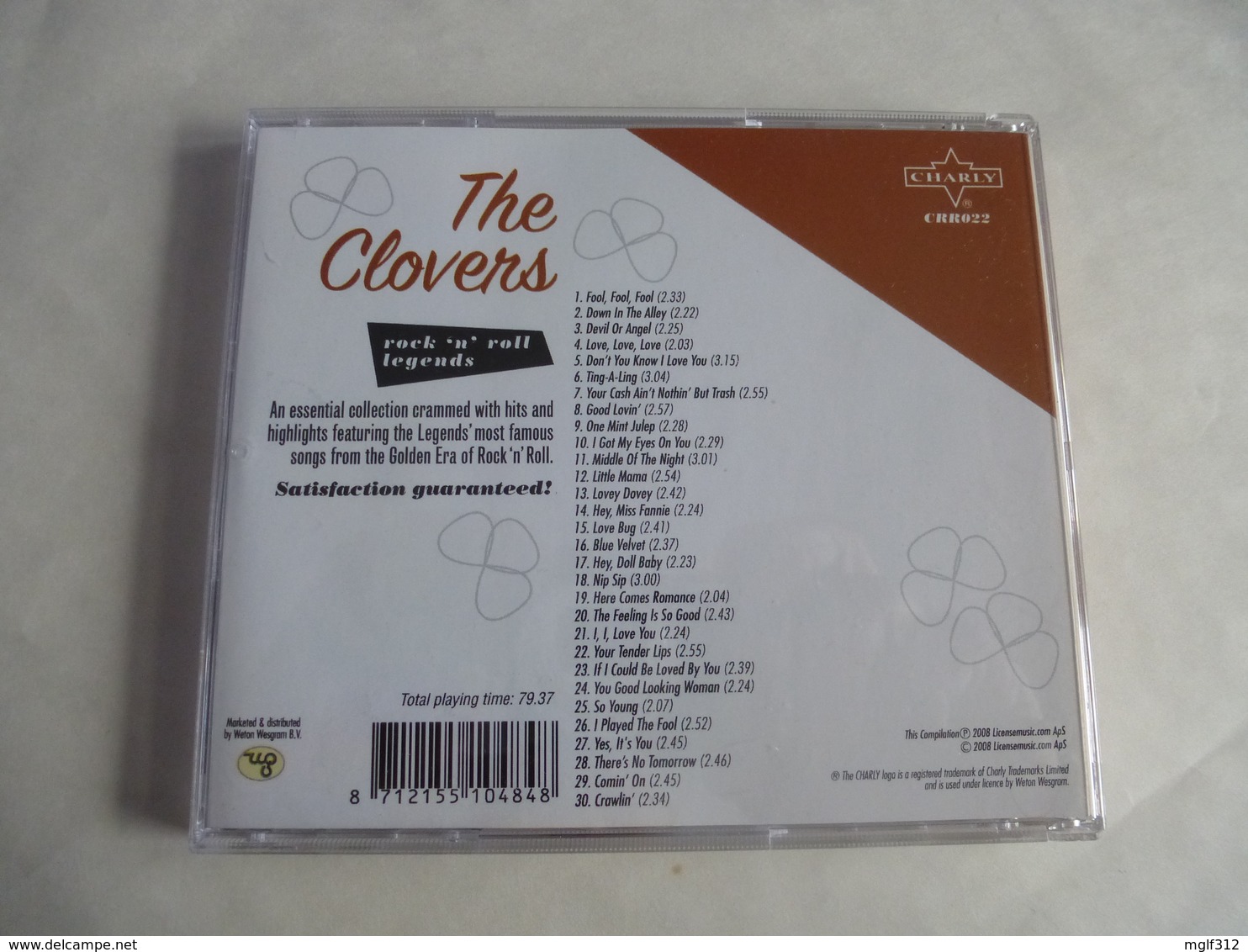 THE CLOVERS - Rock'n'Roll - CD 30 Titres - Edition CHARLY 2008 - Détails 2éme Scan - Collectors
