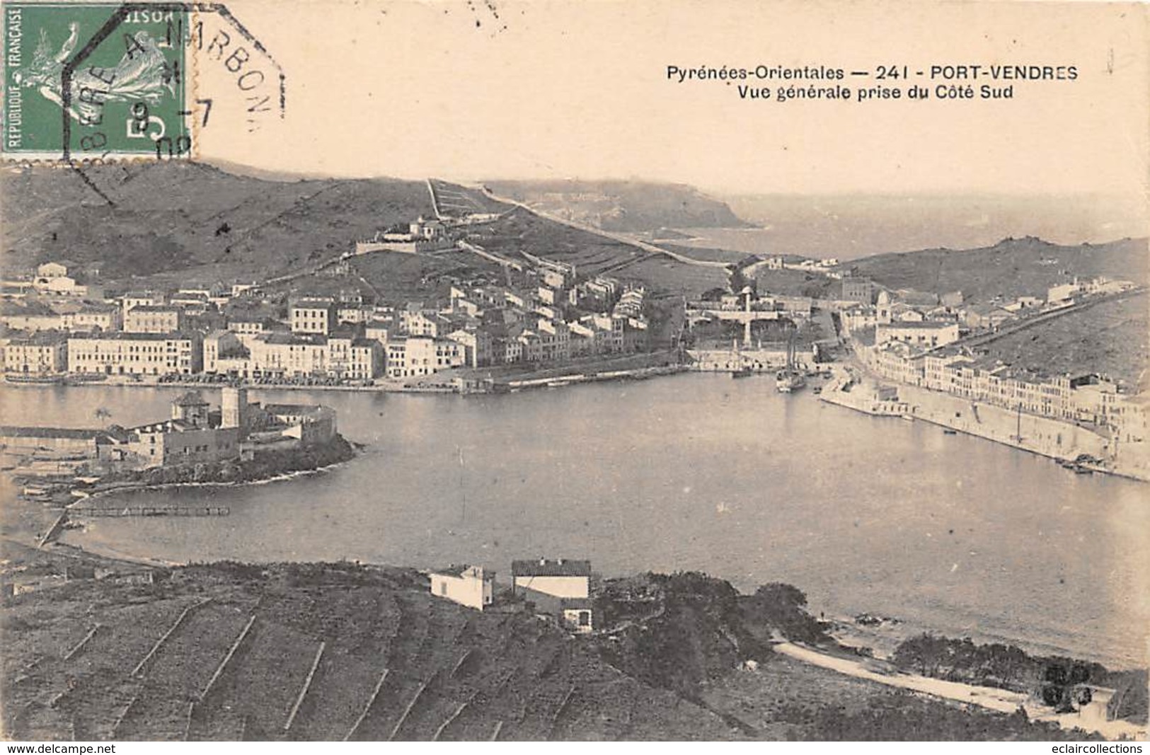 Port Vendres          66      Vue Générale Prise Du Côté Sud       (voir Scan) - Port Vendres