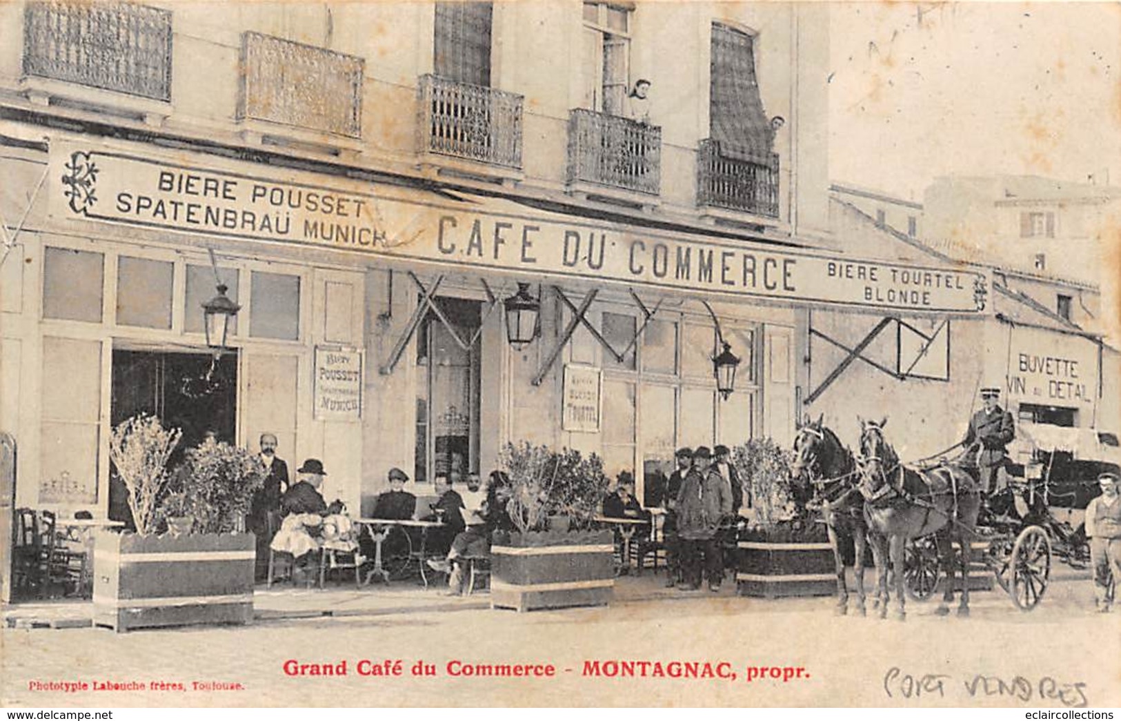 Port Vendres          66       Grand Café Du Commerce   . Edition Labouche           (voir Scan) - Port Vendres