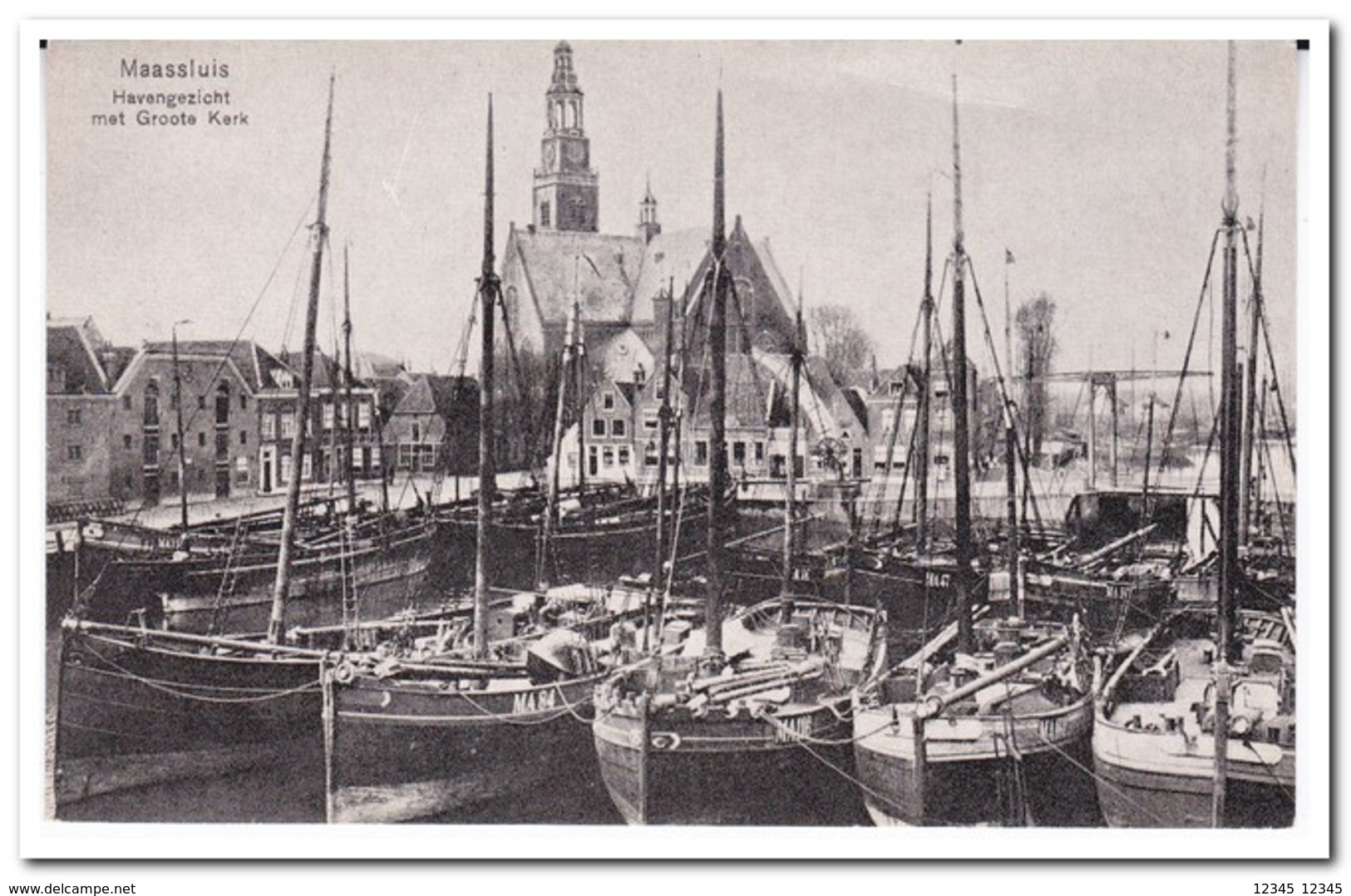 Maassluis, Havengezicht Met Groote Kerk - Maassluis