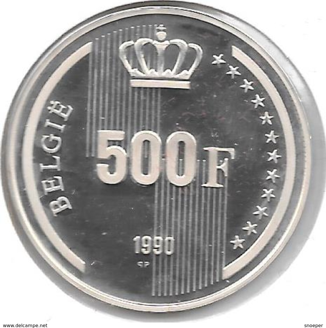 *belguim 500 Francs 1990 Dutch   QP /PROOF - 500 Francs