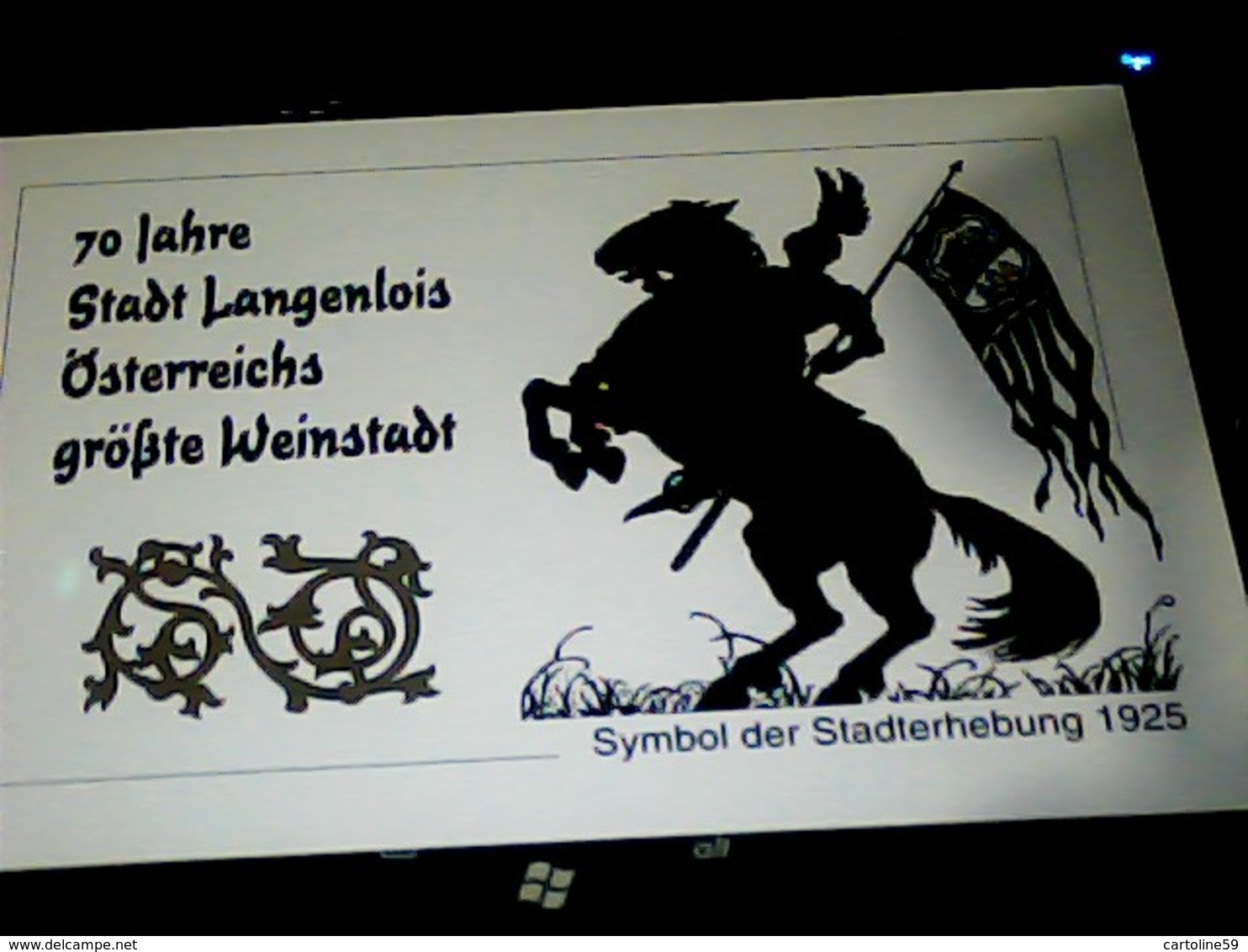 AUSTRIA Ballonpost: 70 Jahre Stadt Langenlois  SYMBOL STADTERHRBUNG 1995  S2004 HK4413 - Langenlois