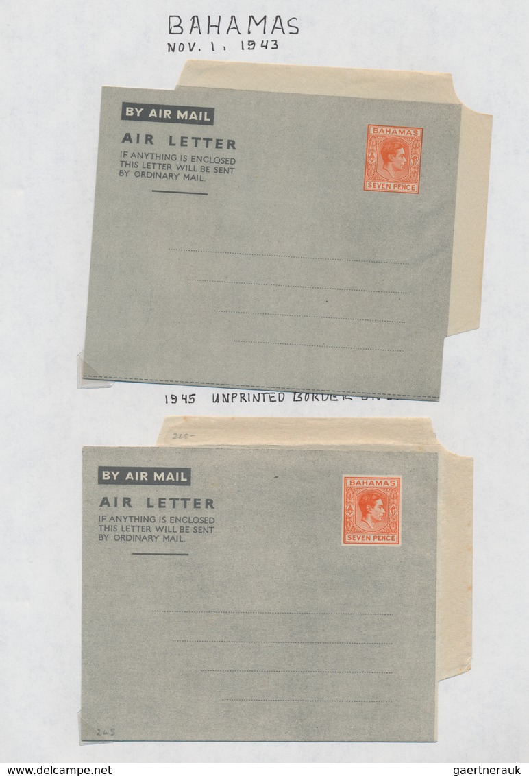 Alle Welt: 1943/80 Collection Of Ca. 160 Unused Airgrams Incl. Some Unused Forms, Represented Are Th - Collections (sans Albums)