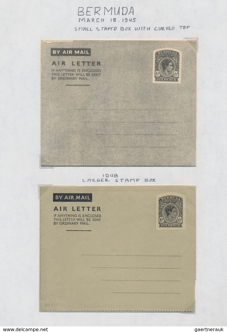 Alle Welt: 1943/80 Collection Of Ca. 160 Unused Airgrams Incl. Some Unused Forms, Represented Are Th - Collections (sans Albums)