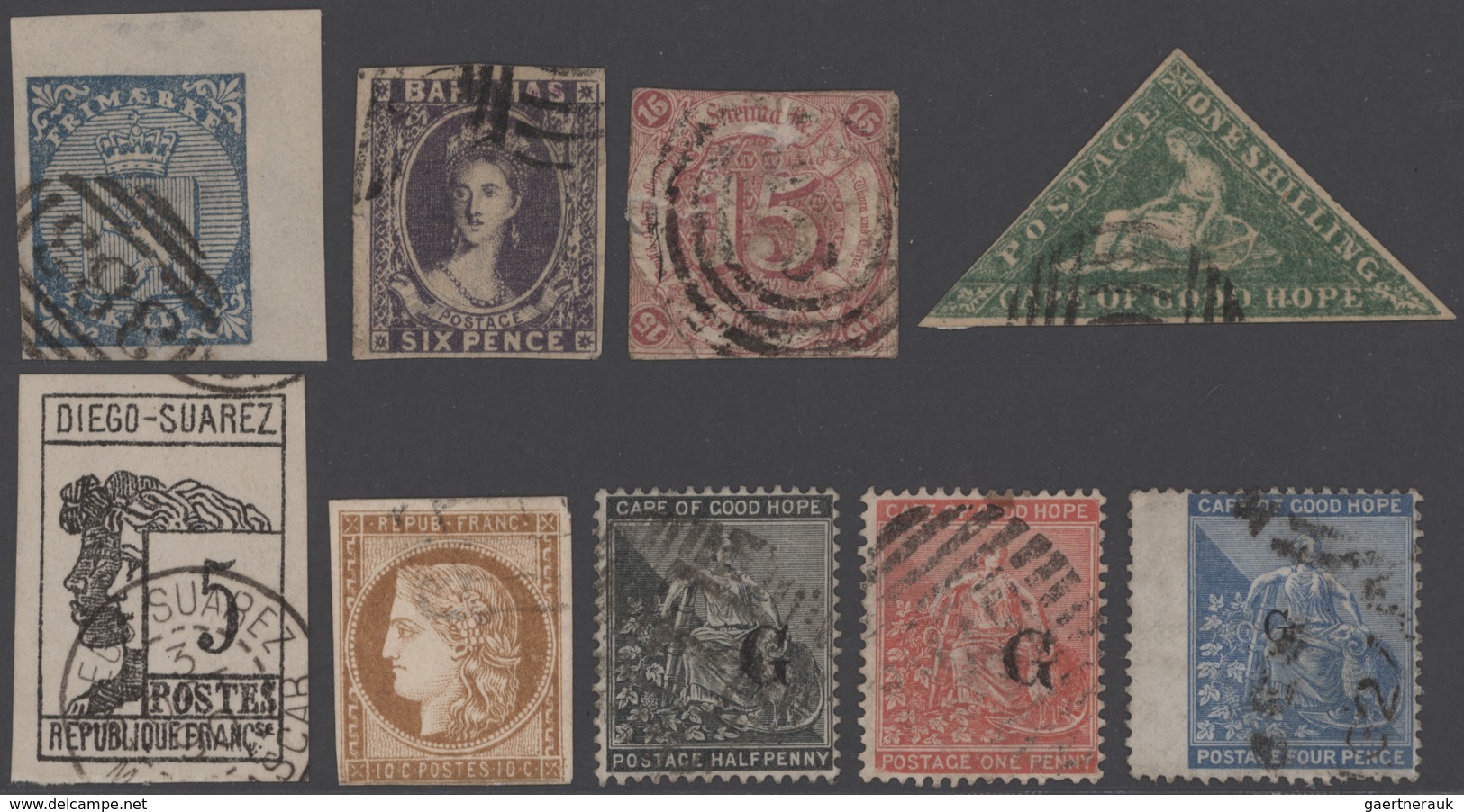 Alle Welt: 1850's Onwards: Reference Collection Of Some Hundred Forged Stamps, Reprints And Imitatio - Collections (sans Albums)