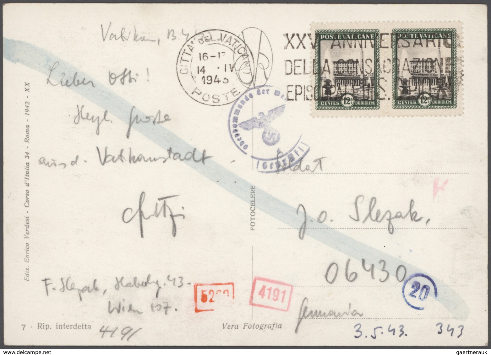 Alle Welt: 1902/1943, Lot Of 8 Covers And Postal Stationary From Various Countries: Morocco With Loc - Sammlungen (ohne Album)