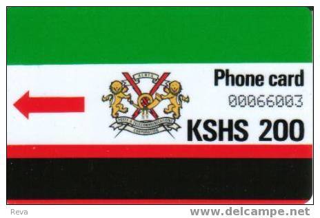 KENYA  200  SHILINGS  FIRST AUTELCA ISSUE SLASHED 0 NO NOTCH  MINT KEN-03  CV$20US - Kenia