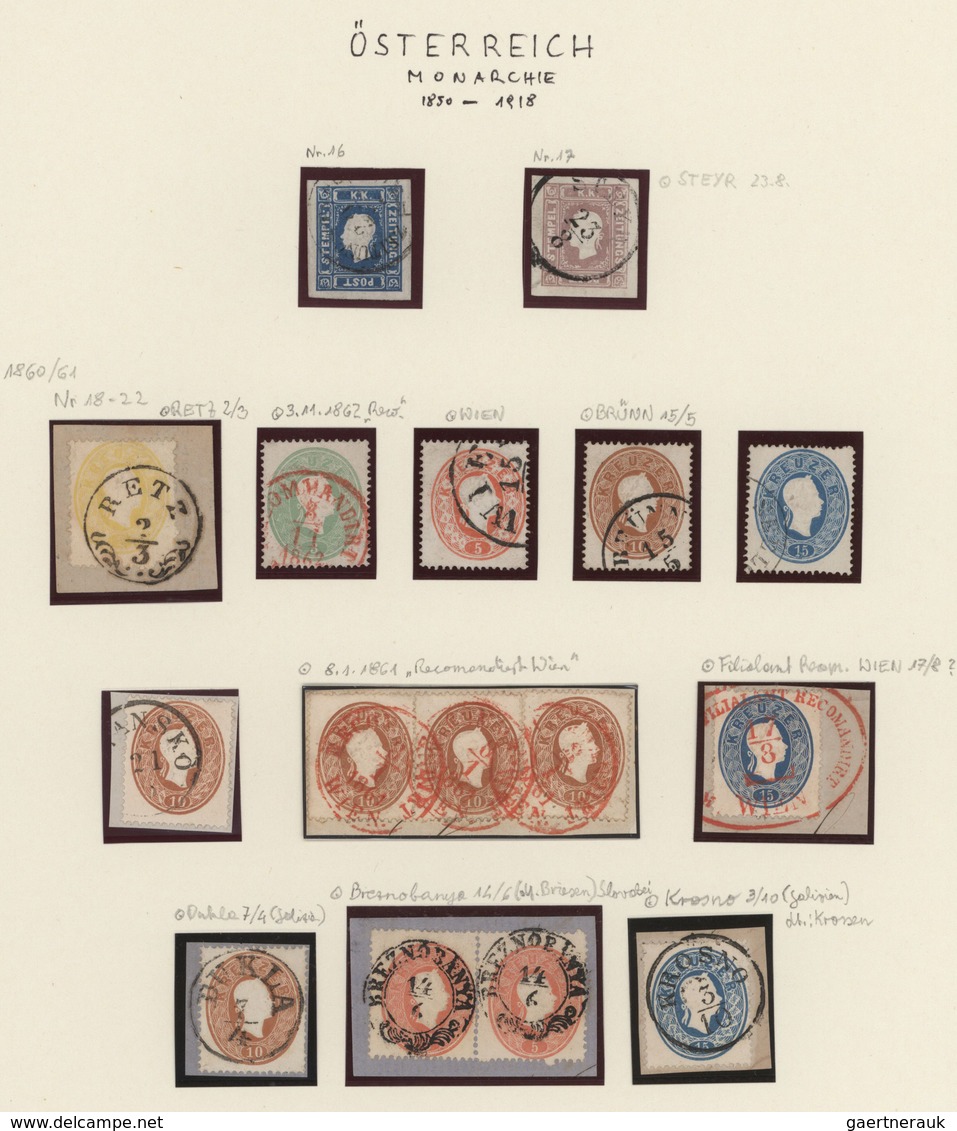 Österreich: 1850/1900, Umfassende Spezialisierte Sammlung Auf Schaubek-Blättern Mit Farben/Nuancen, - Sammlungen