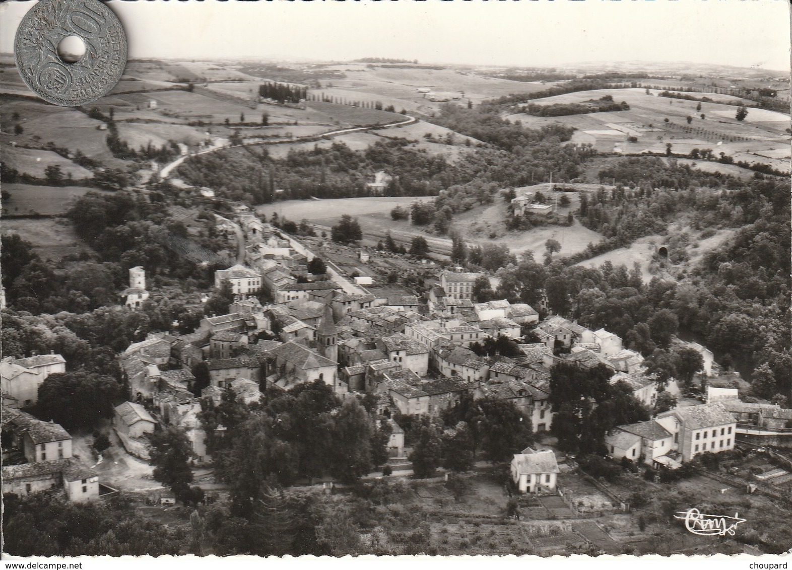 81  - Carte Postale Semi Moderne Dentelée De    MONESTIES   Vue Aérienne - Monesties