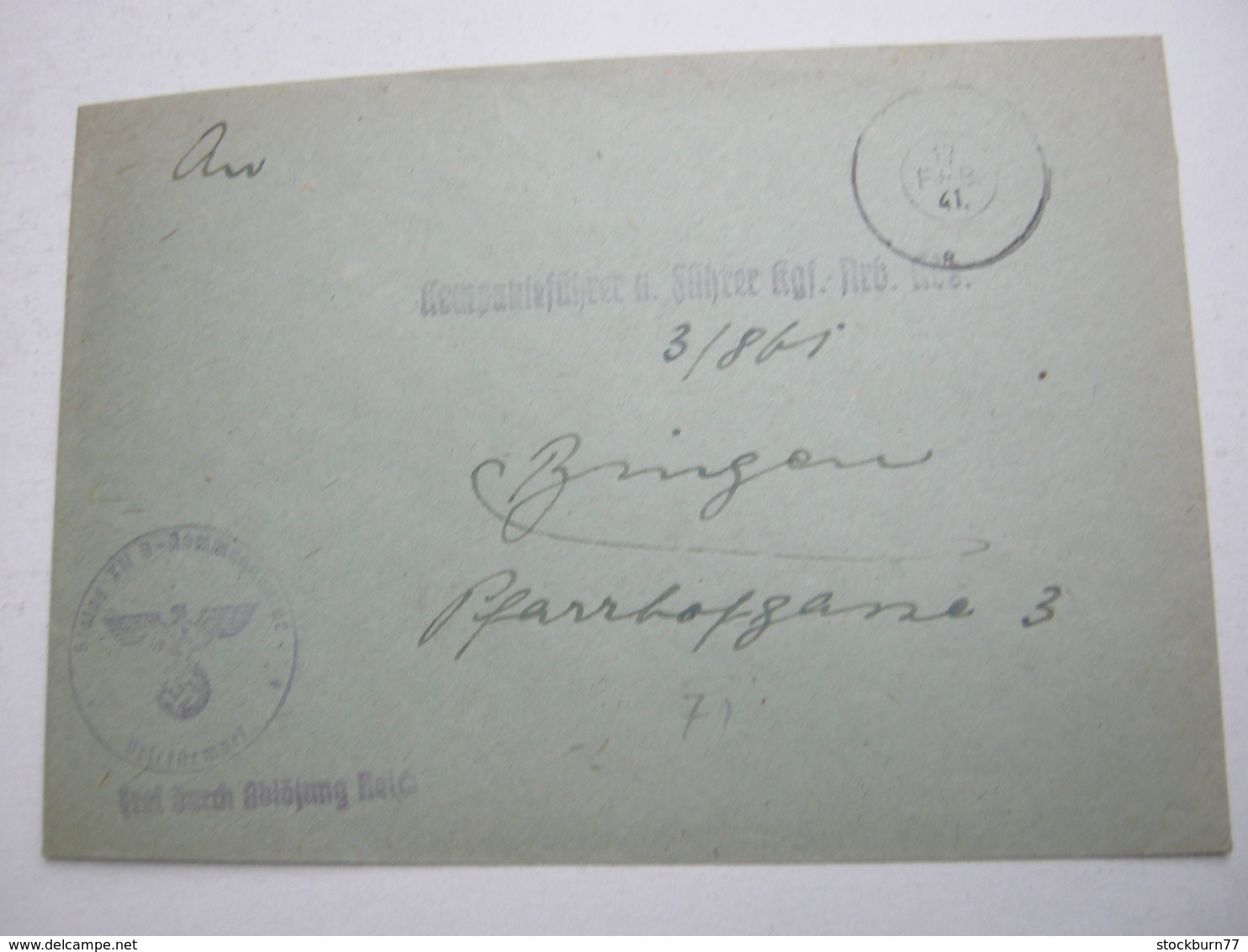 1941 , Aptierter "R" Reservestempel Auf Brief , Absender : Stalag XII - Courriers De Prisonniers