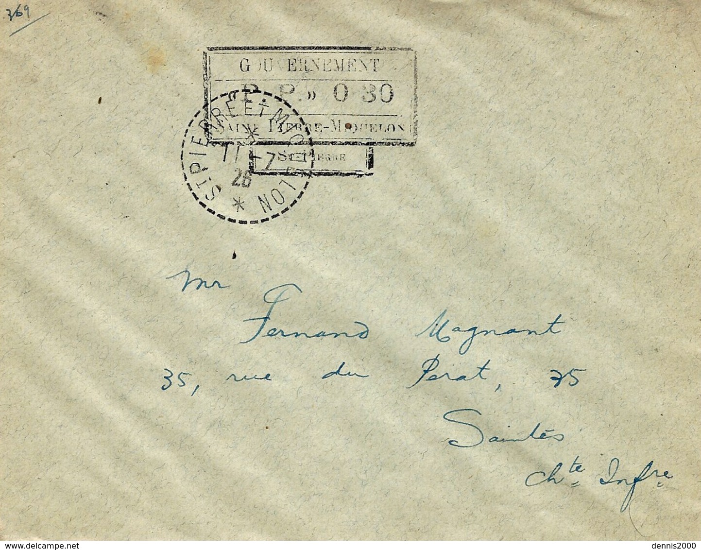 1926- Enveloppe   Avec  P.P. * O,30   Dans Un Rectangle  Pour La France - Covers & Documents