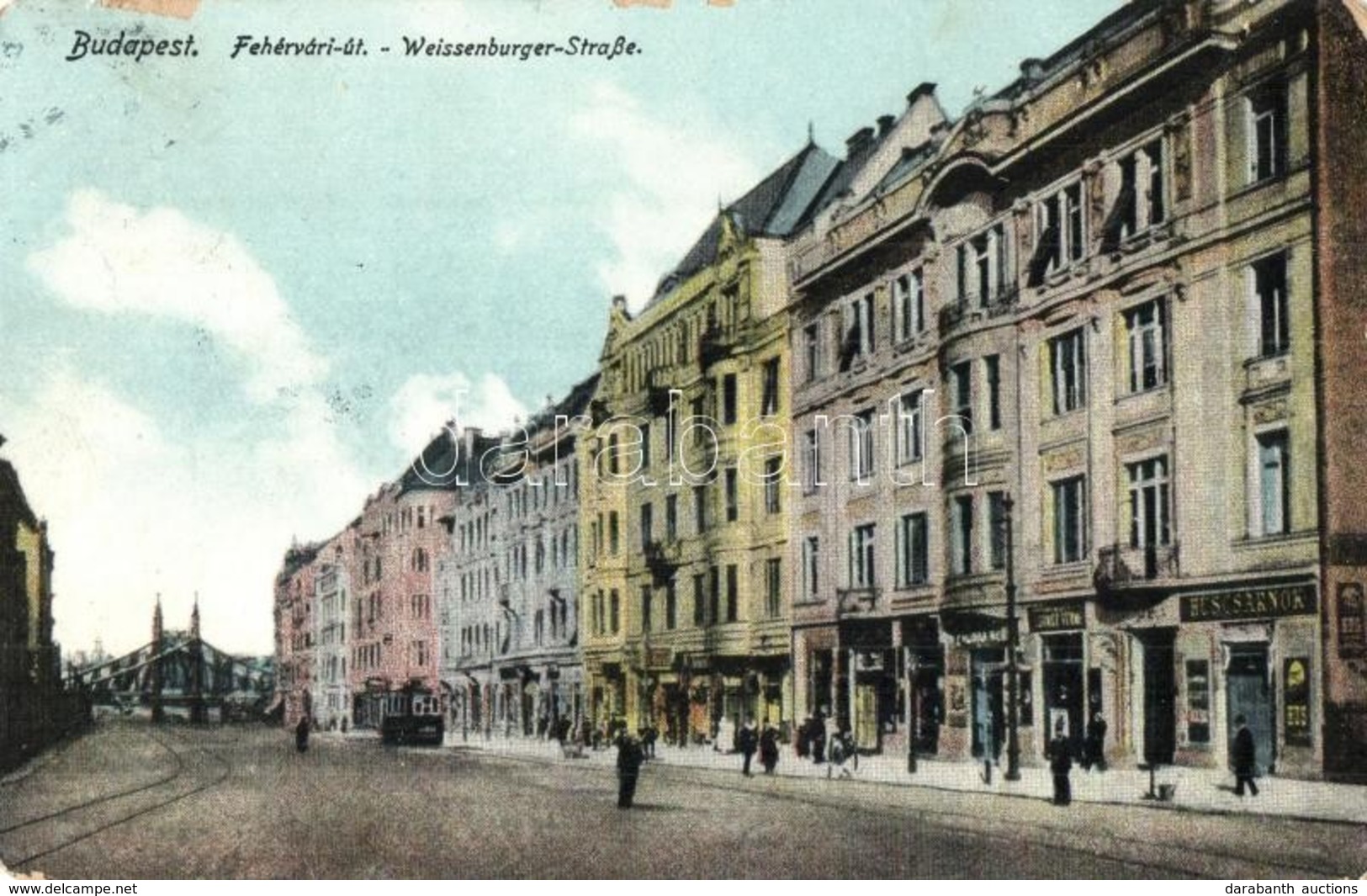 T2/T3 Budapest XI. Fehérvári út, Húscsarnok, üzletek, Villamos / Weissenburger Strasse (kis Szakadás / Small Tear) - Sin Clasificación